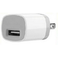 Single USB Travel Charger w/ Gray Trim